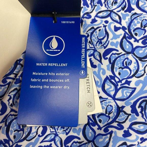 NEW RLX Ralph Lauren Golf Shorts Mens 38 Water Repellent Stretch Fish Print Blue - Picture 8 of 15